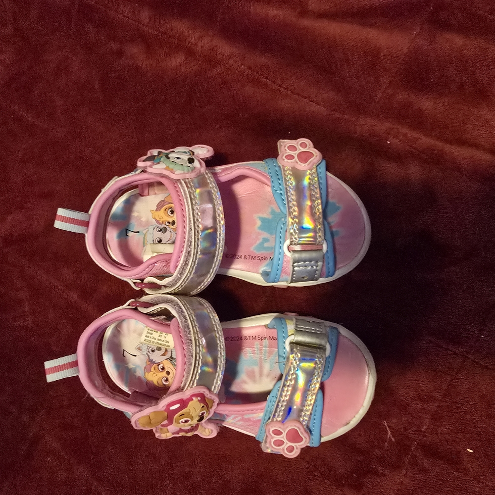 Pink Kids Sandals with Cartoon Design
